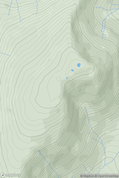 Thumbnail image for Raven Crag [Lake District E] [NY394085] showing contour plot for surrounding peak